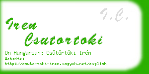 iren csutortoki business card